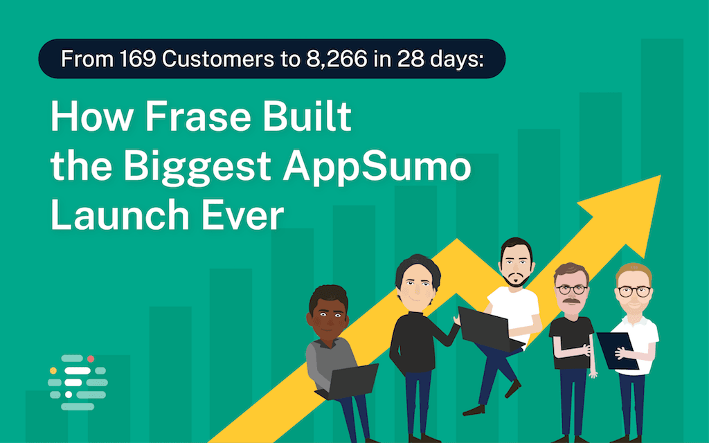 From 169 customers to 8,266 in 28 days: How Frase built the biggest AppSumo launch ever