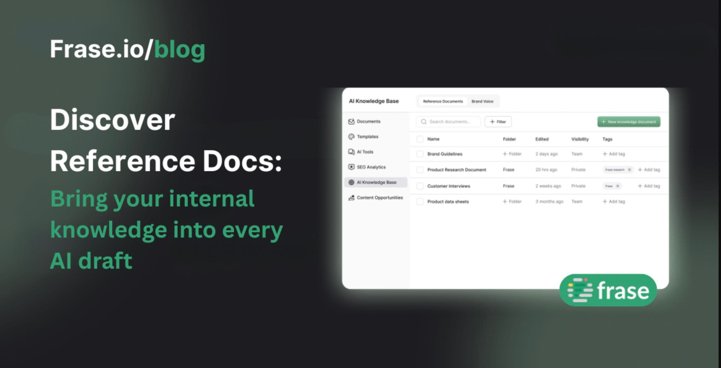 Discover Reference Docs: Bring your internal knowledge into every AI draft