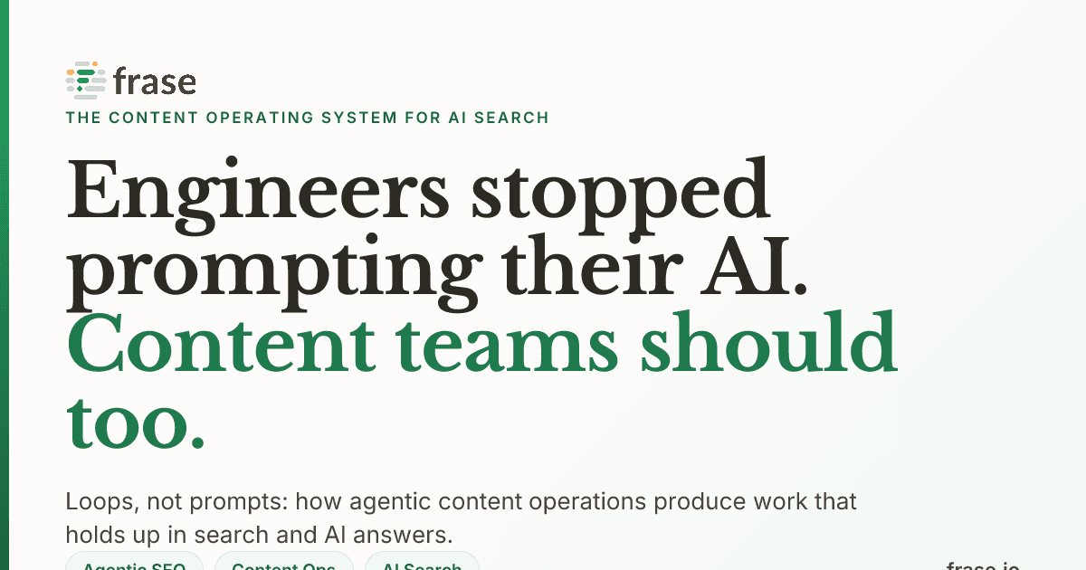 Engineers stopped prompting their AI. Content teams should too.