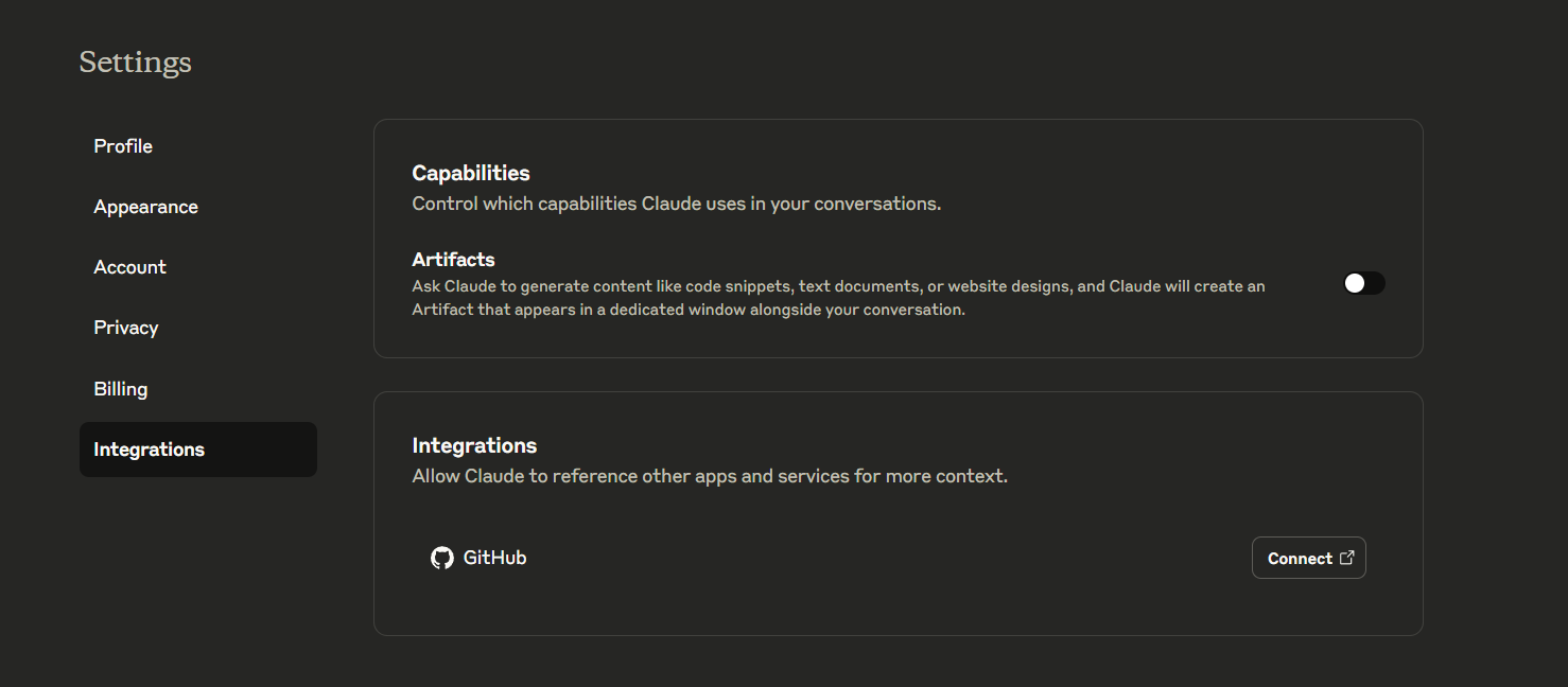 Integrations in Claude