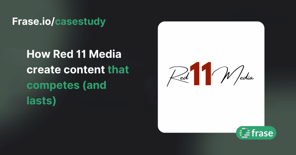 How Red 11 Media utilizes Frase to create content that competes (and lasts)